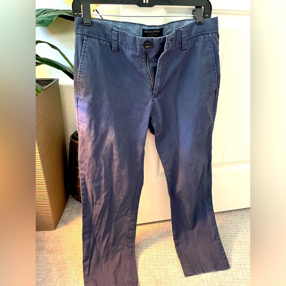 Banana Republic Pants Men’s mens 29x32 Emerson Chino Blue Regular Fit Cotton